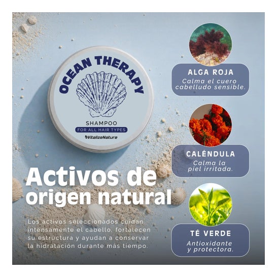 VitalizeNature Champú Sólido Ocean Therapy 100 g