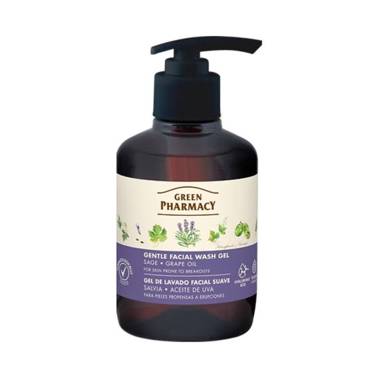 Green Pharmacy Gel Lavado Suave Salvia y Aceite de Uva 270 ml