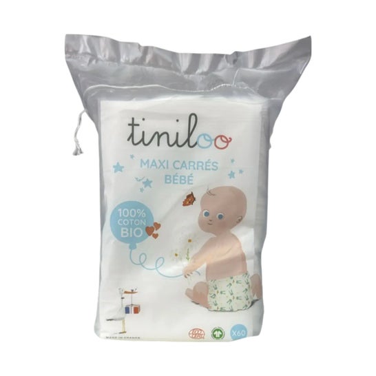 Tiniloo Bio Katoenen Vierkantjes 60 stuks
