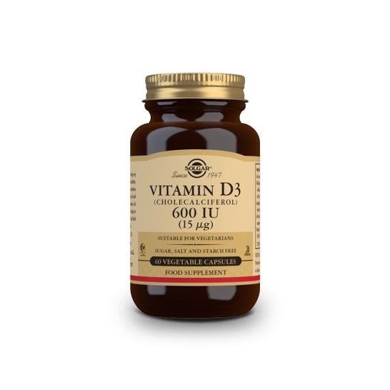 Solgar Vitamin D3 600 UI 15mg 60 Vegetable Caps