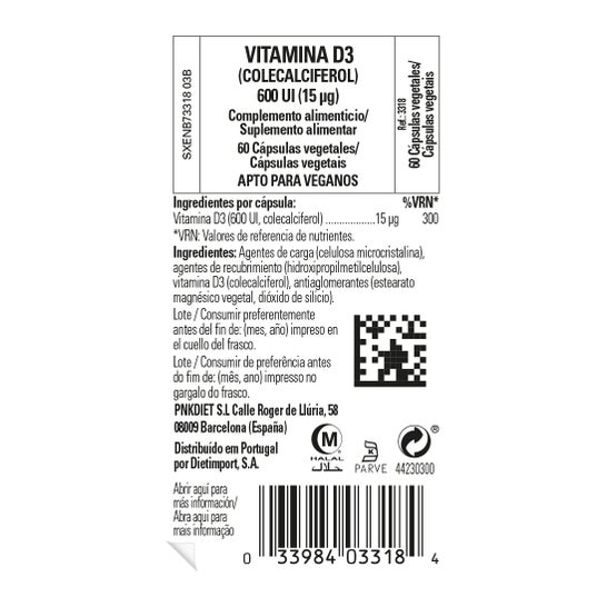 Solgar Vitamina D3 600 UI 15 mcg 60 vcaps
