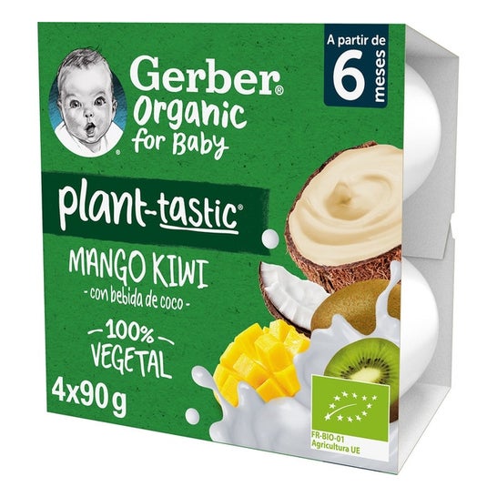 Gerber Organic Plant Tastic Mango Kiwi Bio 4x90g