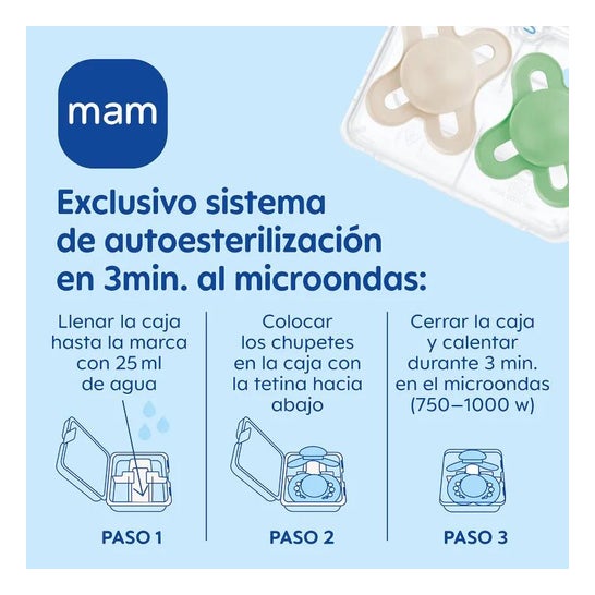 MAM Chupete Silicona Original +16 Meses 2 unidades MAM Chupete Silicona Original +16 Meses 2 unidades