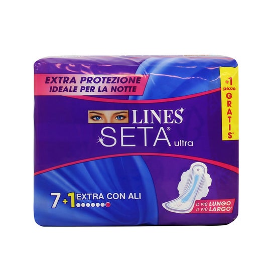Lines Seta Ultra Extra Protección Almohadillas con Alas 7 + 1ud