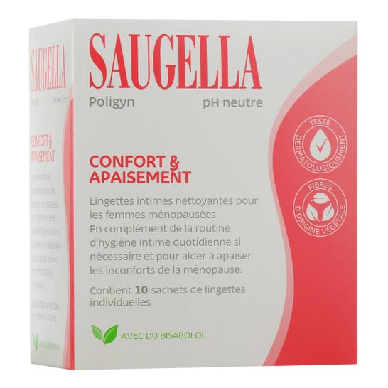 Saugella Poligyn Comfortdoekjes Menopauze 10 stuks