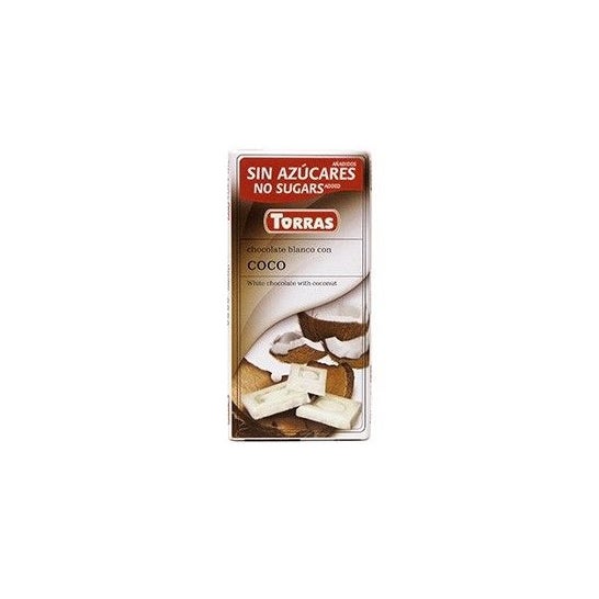 Torras Chocolate Blanco sin Azúcar Postres 200g