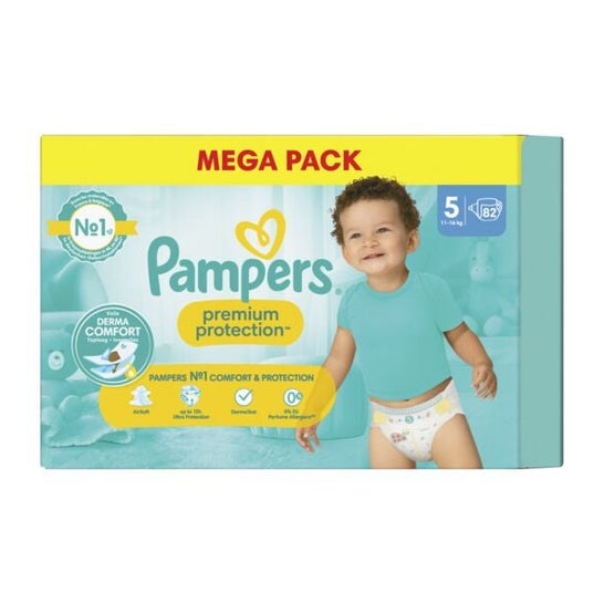 Pampers Premium Protection Pañales Bebé Talla 5 11-16kg 82uds