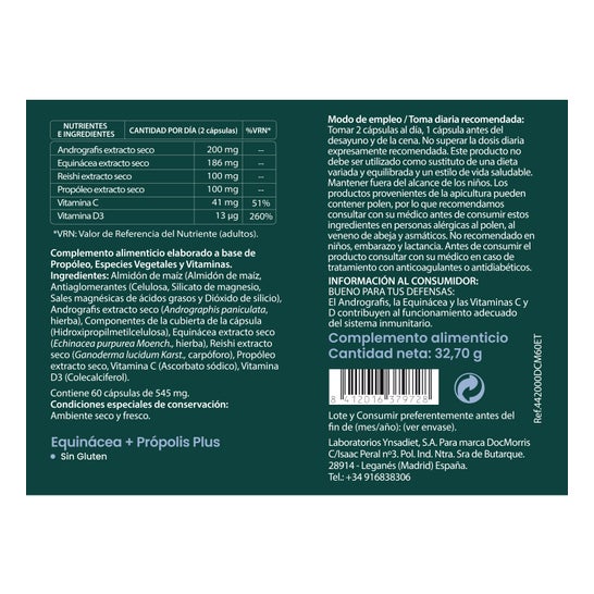 Docmorris Equinácea + Própolis Plus 60 caps