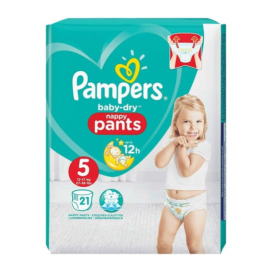 Pampers Baby-dry bleer størrelse 5 12-17 kg 21 enheder