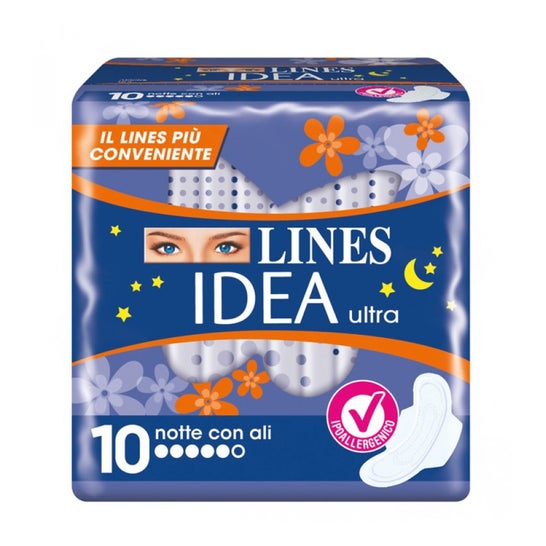 Lines Idea Assorbenti Ultra Noche con Alas 10uds