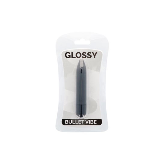Glossy Thin Vibrador Negro 1ud