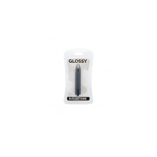 Glossy Thin Vibrador Negro 1ud