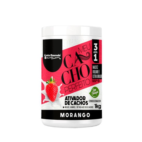 Gota Dourada Meu Cacho Perfeito Ativador de Cachos Morango 1000g Gota Dourada Meu Cacho Perfeito Ativador de Cachos Morango 1000g