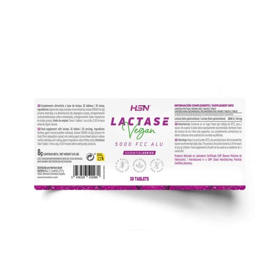 HSN Lactasa Beta-Galactosidasa 5000 FCC ALU 30 comp