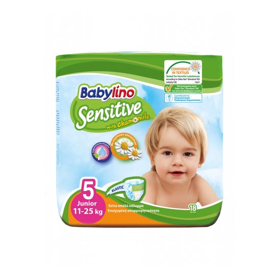 Babylino Sensitive Baby Diapers T5 11-16Kg 18uds