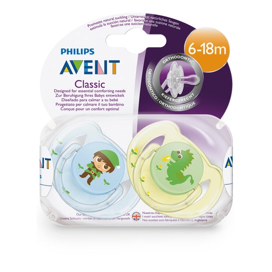 Philips Avent Pacifier Classic Enchanted garden 6-18 måneder barn 2uds