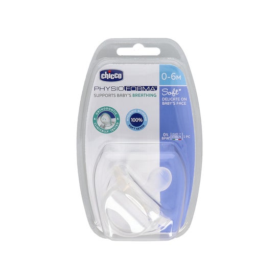 Chicco® Physiosoft siliconen fopspeen allgoma anatomisch 0M + 1ud