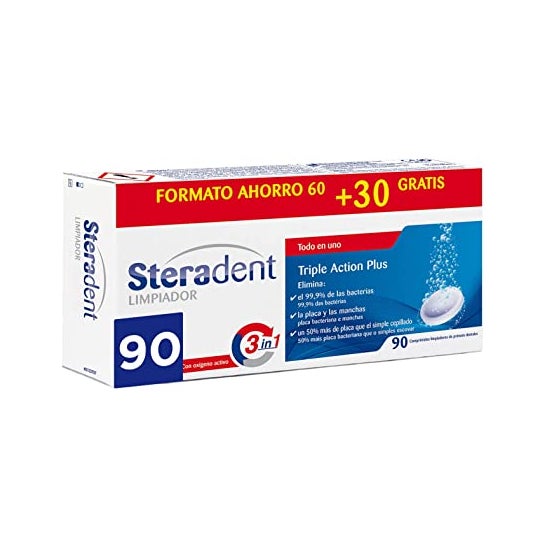 Steradent Triple Action Cleanser 60comp