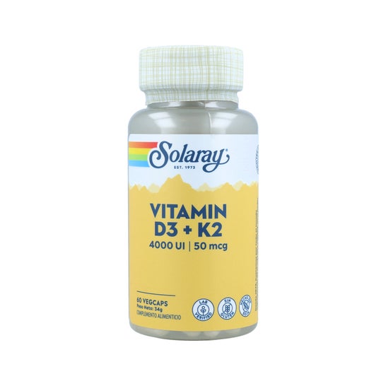 Solaray Vitamina D3 + K2 60caps