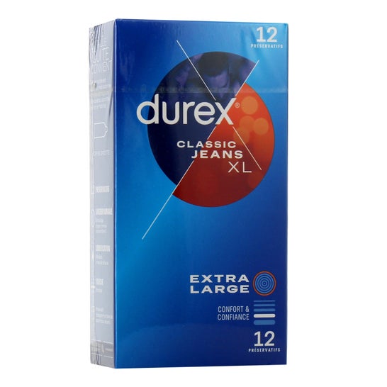 Durex Classic Jeans XL Preservativos 12 uds