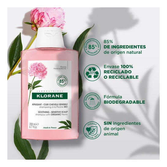 Klorane Champú a la Peonía BIO 200 ml