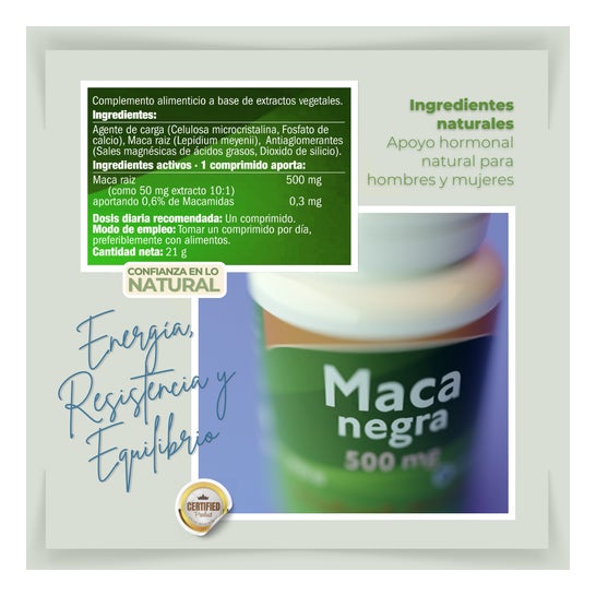 Naturbite Maca Negra 500 mg 120 comp