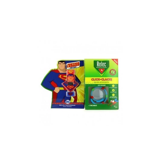 Relec Pack Pulsera Antimosquitos Superman + 2 Recargas