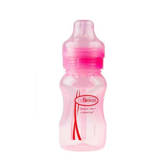 Dr Brown's Babyfles 0 BPA BA Natural Flow Pink 270ml