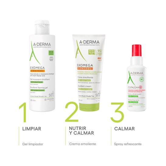 A-Derma Exomega Control Gel Espumoso Emoliente Anti-Rascado 500ml
