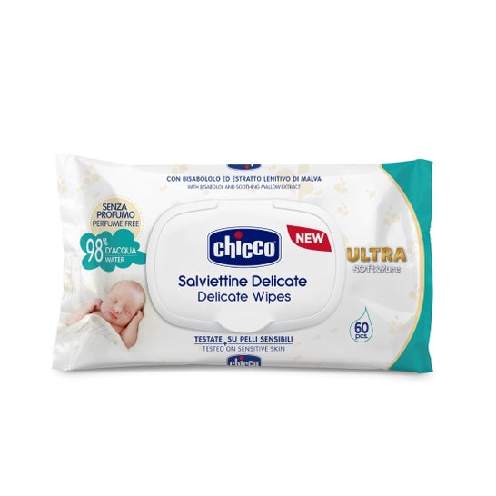 Chicco Ultra Soft Baby Wipes 60 Unità