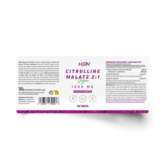 HSN Citrulina Malato 2:1 1000mg 120comp