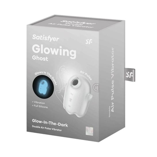 Satisfyer Glowing Ghost Double Air Pulse Vibrator White 1ud
