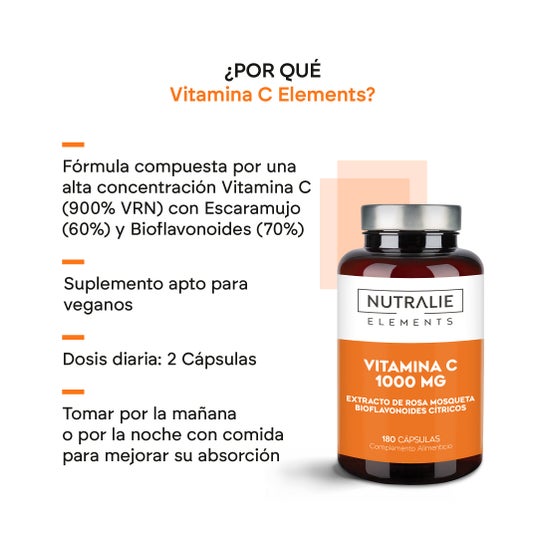 Nutralie Vitamina C 1000mg Rosa Canina 180caps