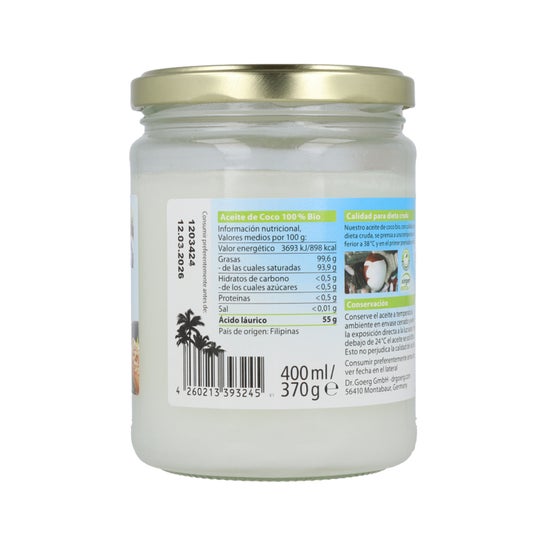 Dr. goerg Bio Aceite de Coco Premium 400 ml