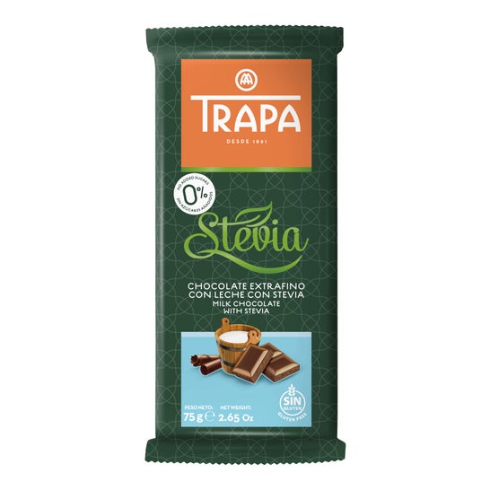 Trapa Cioccolato Al Latte con Stevia 75g
