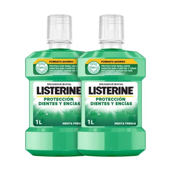 Listerine Mouthwash Teeth & Gums Mint Flavored Mouthwash 2X1000ml