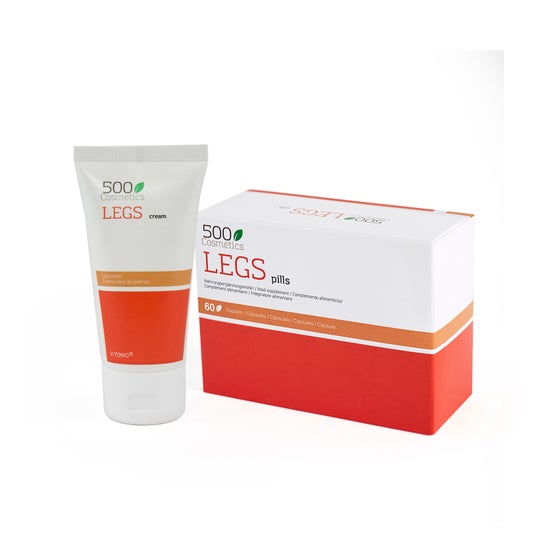 500Cosmetics Packs Legs Para Varices 60Caps+ Crema 75ml