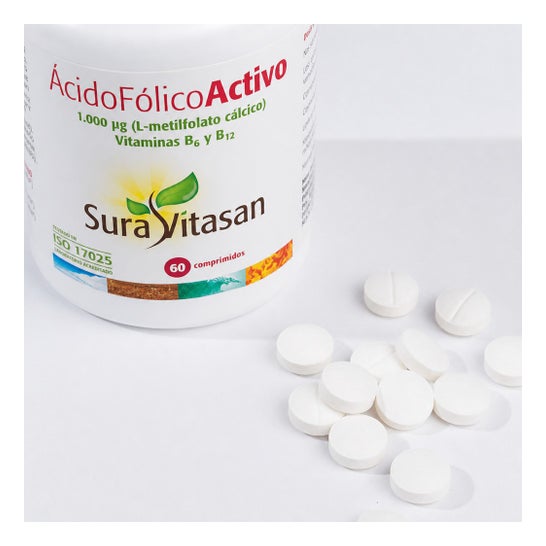 Sura Vitasan Ácido Fólico Activo 60 caps