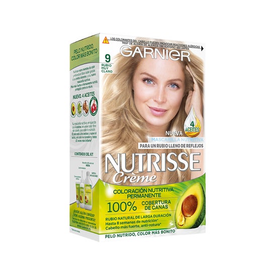 Garnier Nutrisse Kit Coloración Permanente Nº9 Dye Blond Pépite 1 ud