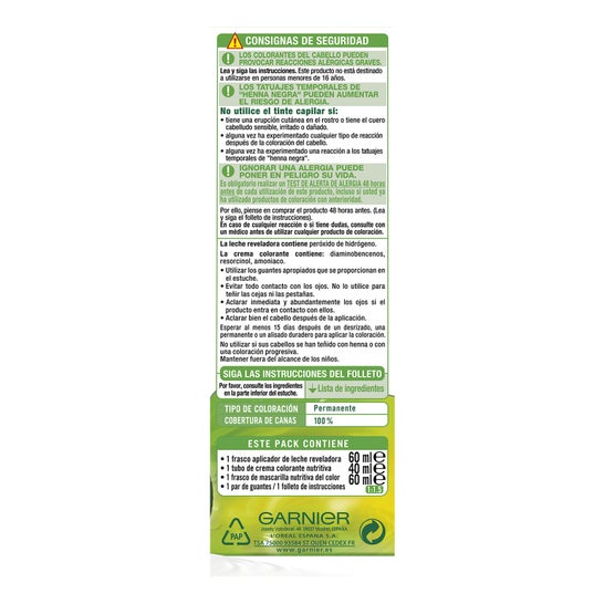 Garnier Nutrisse Kit Coloración Permanente Nº9 Dye Blond Pépite 1 ud