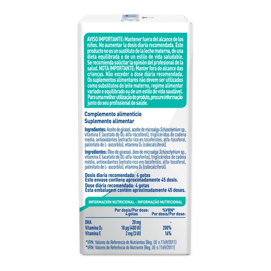 Nancare Kinderergänzungsmittel DHA, Vitamin D & E Flüssig 8ml