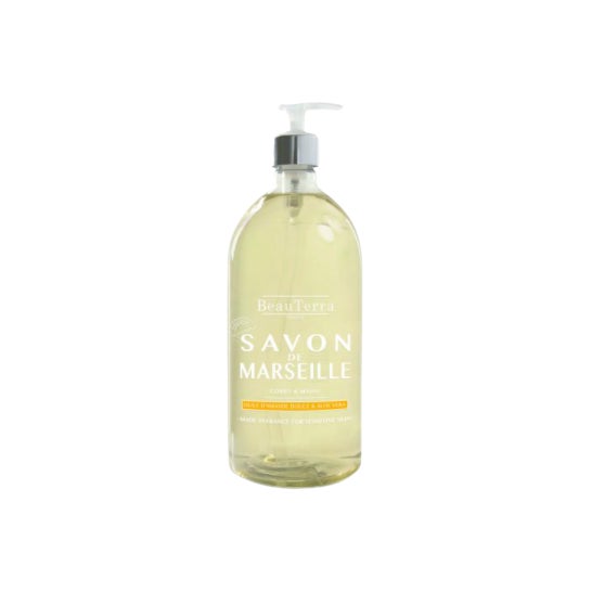BeauTerra Jabón líquido de Marsella Surgras Aceite de Almendra Dulce y Aloe Vera 1l