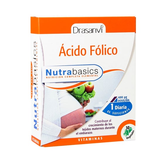 Drasanvi foliumzuur Nutrabasics 30 capsules