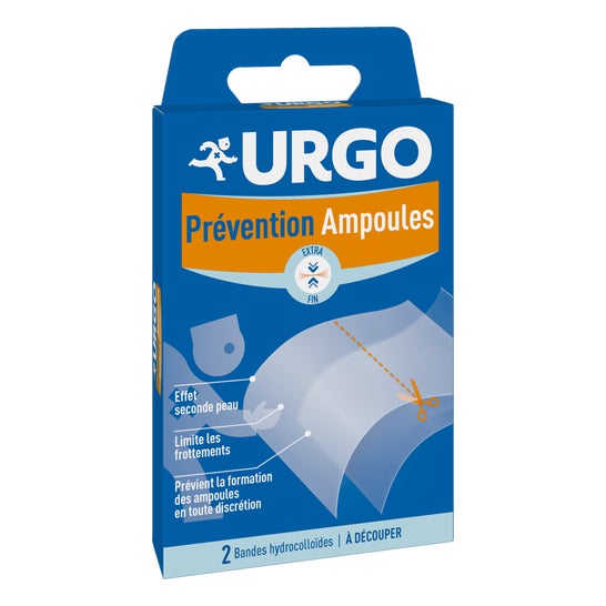 Tiras hidrocoloides para la prevención de ampollas Urgo - Cortar. Caja de 2.