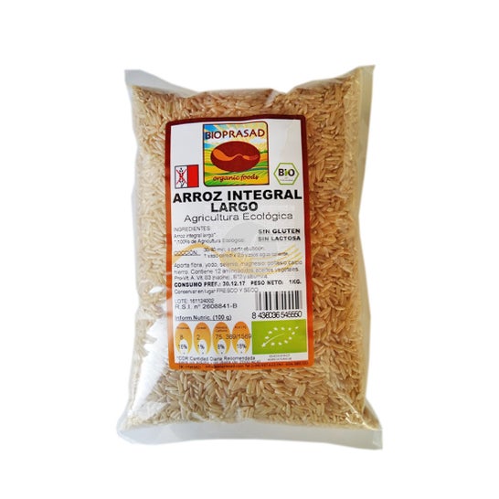 Bioprasad Organic Whole Grain Long Grain Rice 1Kg Bio Gluten Free