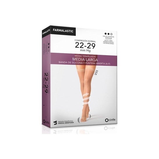 Farmalastic Medium Long Compression Normal Open Toe Camel T-P
