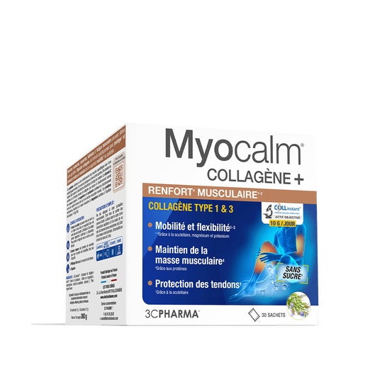 3C Pharma Myocalm Colágeno+ Fortalecimiento Muscular 30 Sobres