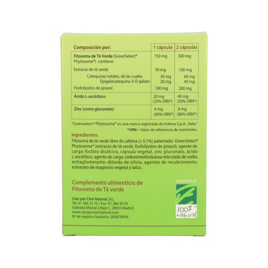 100% Natural Camellia Select Antioxidante 60 caps