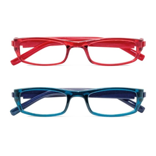 Twins Optical Silver Essential Gafas Rojo Azul +3,50 1ud