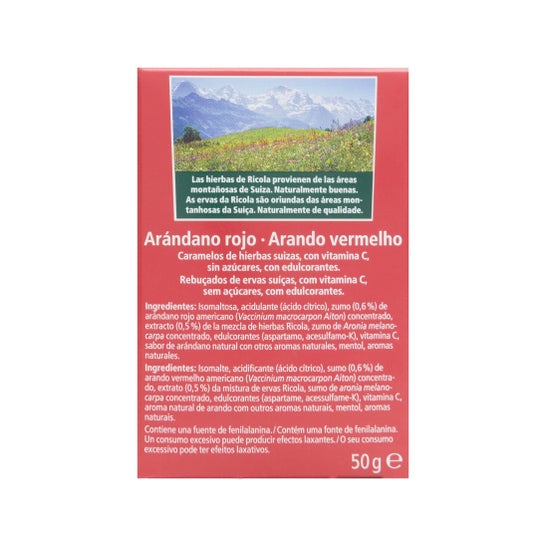 Ricola arándano caramelos sin azúcar 50g